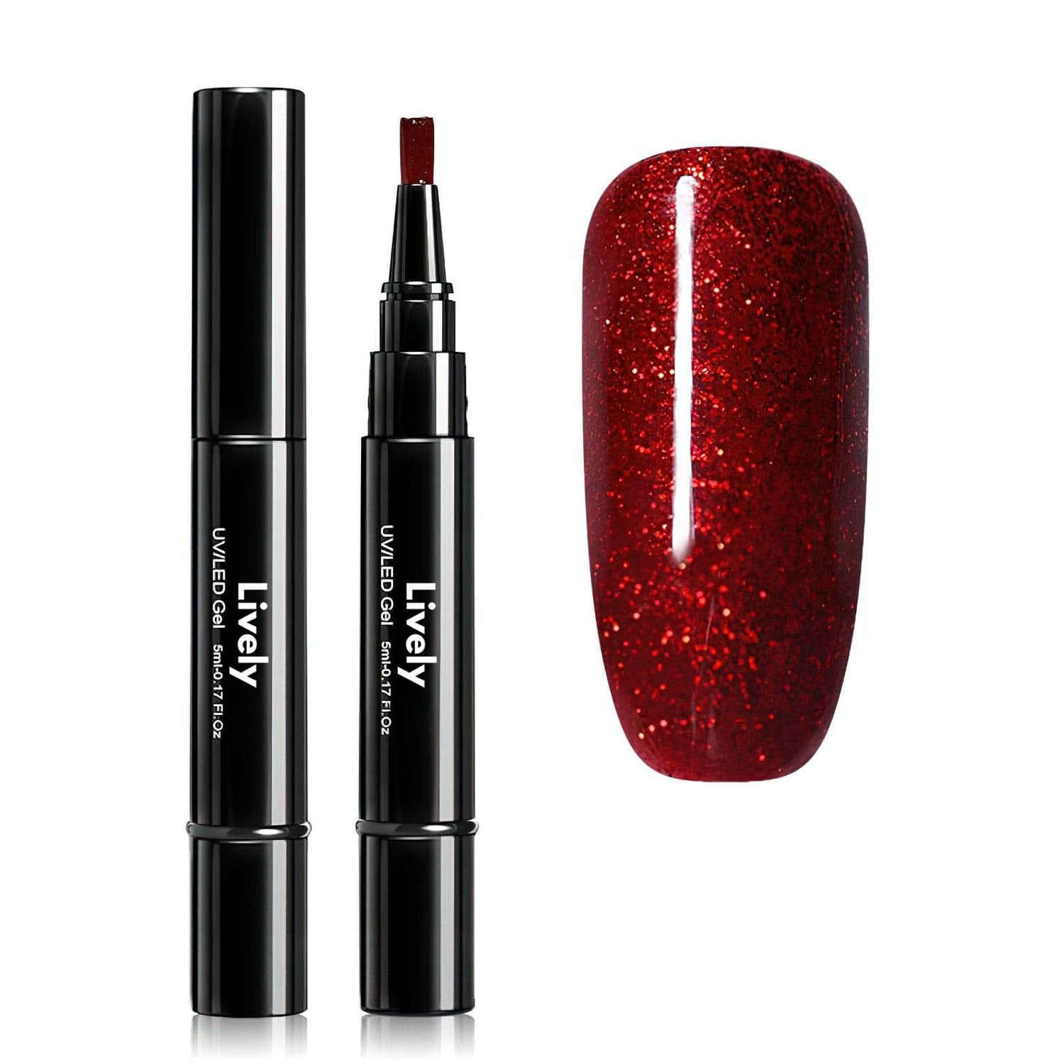 Lively® Ongles & Manucures Paillettes Bordeaux Stylo vernis à ongles | Lively®